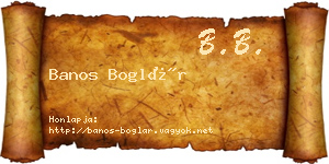 Banos Boglár névjegykártya